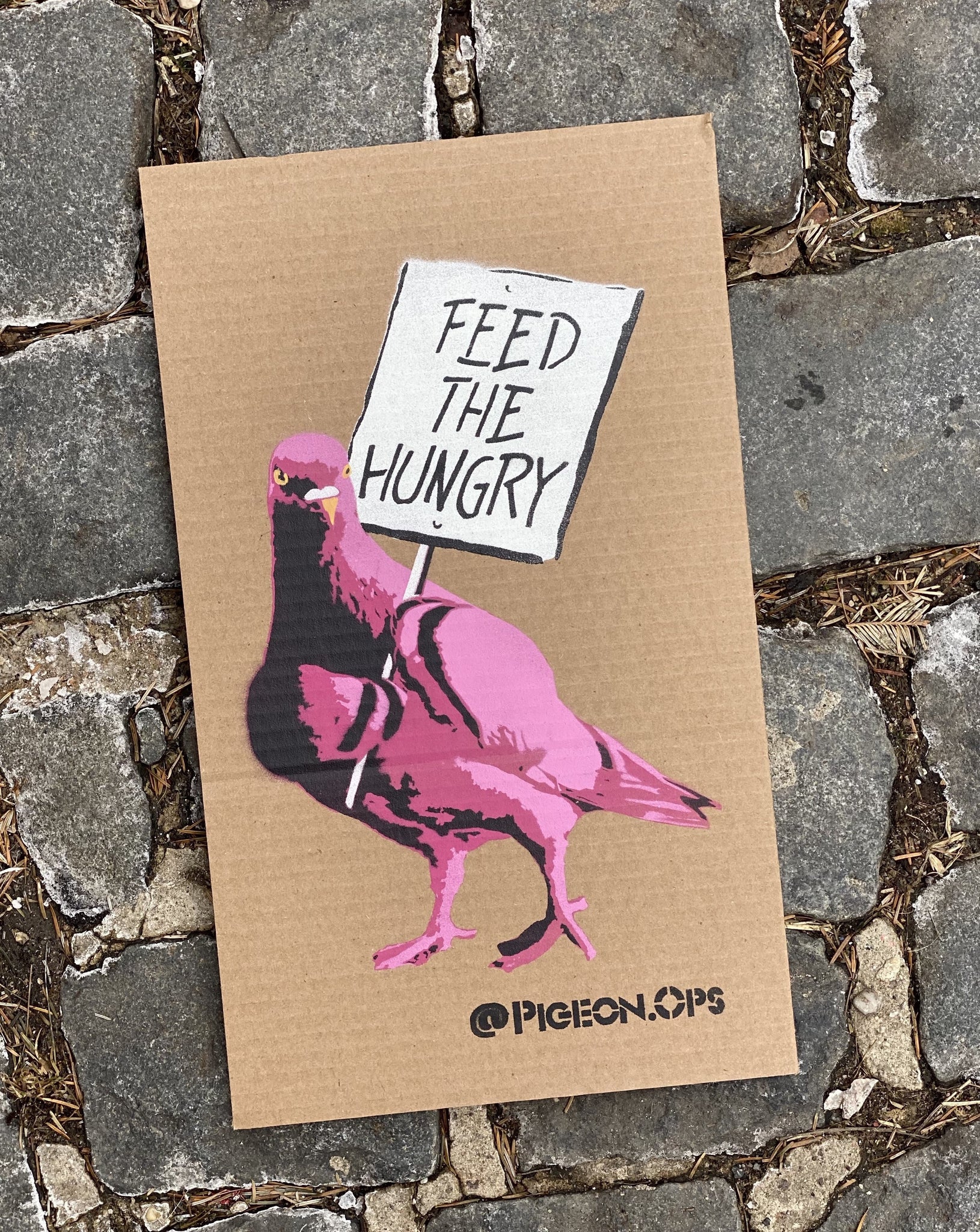 Protest Pigeon - Feed the Hungry - Pink